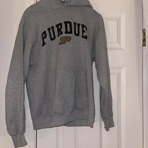 Purdue Gildan Women's Grey Hoodie oversized sweatshirt size small